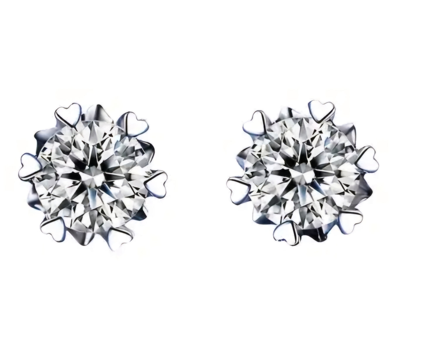 1ct Moissanite vvs1 Diamond, 18k gold Plated, 925 Sterling Silver, earrings studs