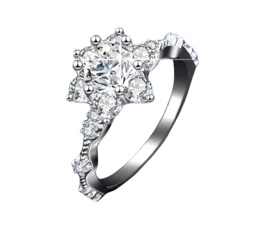 Elegant 1ct Beautiful Moissanite vvs1, 925 Sterling Silver, women's ring